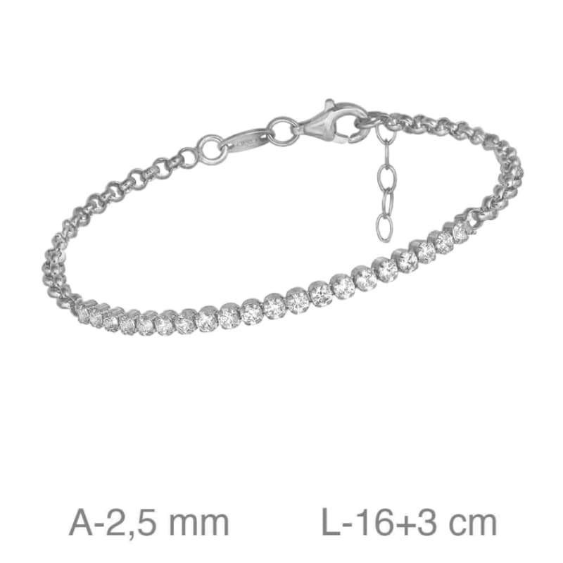 Pulsera Riviere Plata Ley