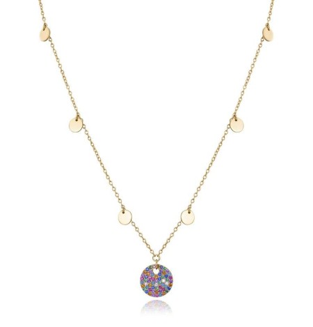 Collar Viceroy Trend Plata Ley Bañada en Oro y Ciconitas de Colores