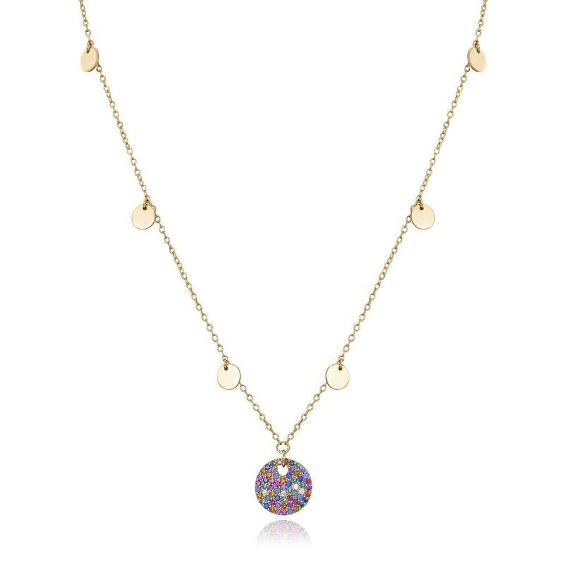 Collar Viceroy Trend Plata Ley Bañada en Oro y Ciconitas de Colores