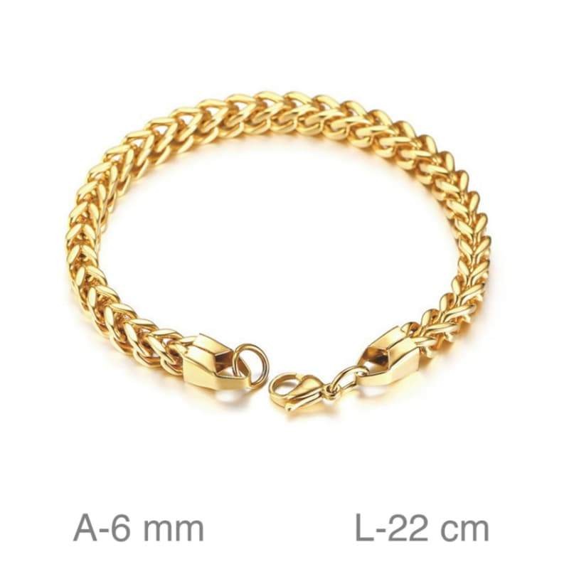 Pulsera de Acero Dorado