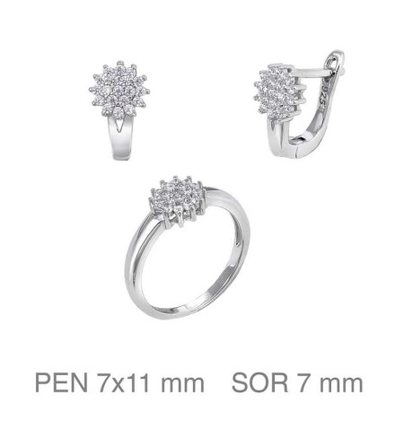 Conjunto Comunión Circonitas Plata Ley