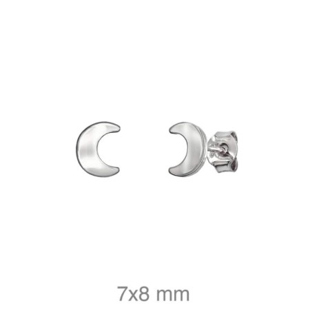 Pendientes Luna Plata Ley