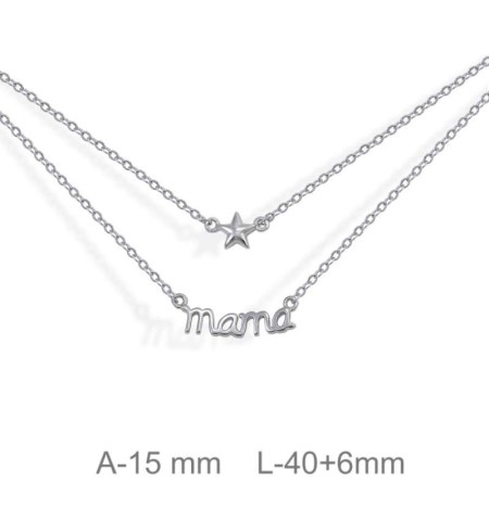 Doble Collar Mama y Estrella Plata Ley
