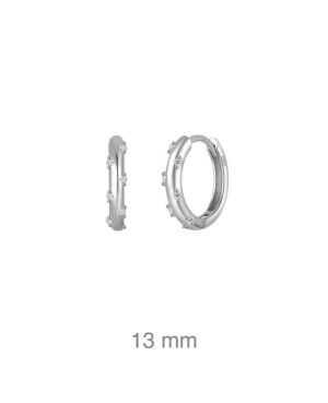 Pendientes Aros con Circonitas Plata Ley