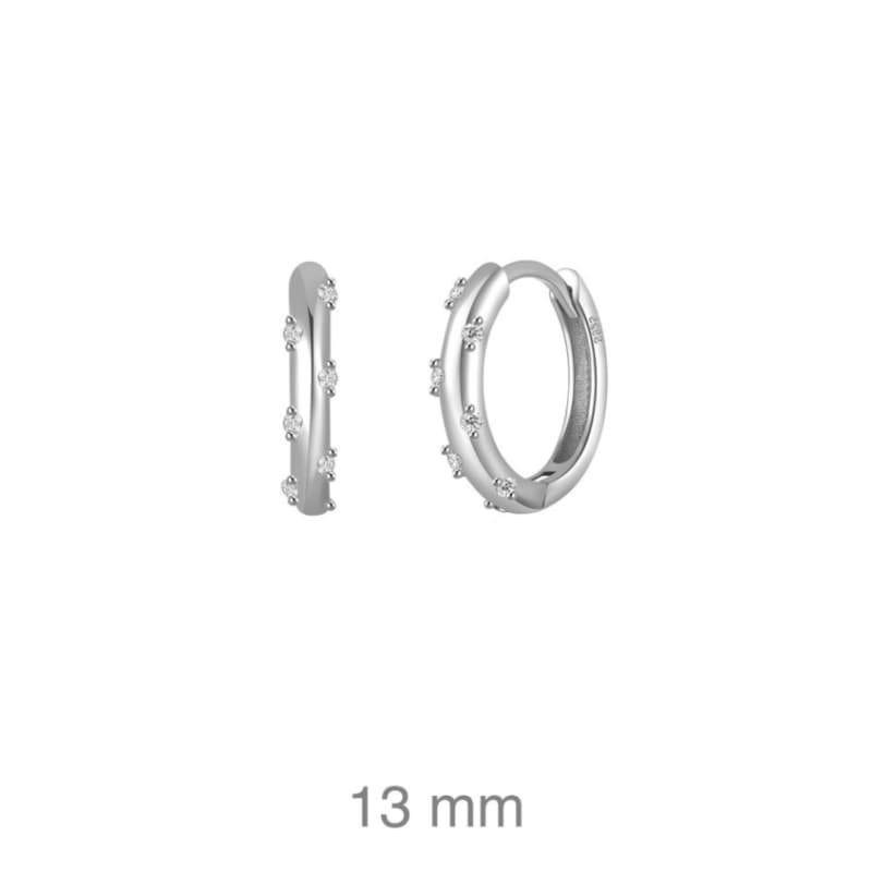 Pendientes Aros con Circonitas Plata Ley